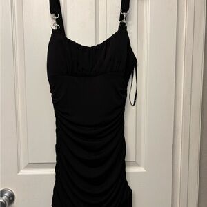 Love Black Polyester Dress